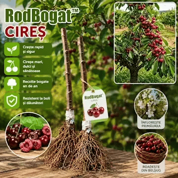 Puieți de Cireș RodBogat - Cireșe mari, dulci și sănătoase
